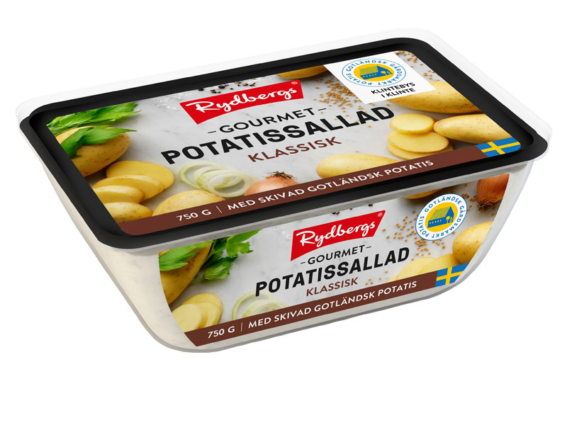Rydbergs Potatissallad Gourmet klassisk 750g, Ein klassischer Kartoffelsalat aus schwedischen Kartoffeln, mit einem milden und cremigen Geschmack.