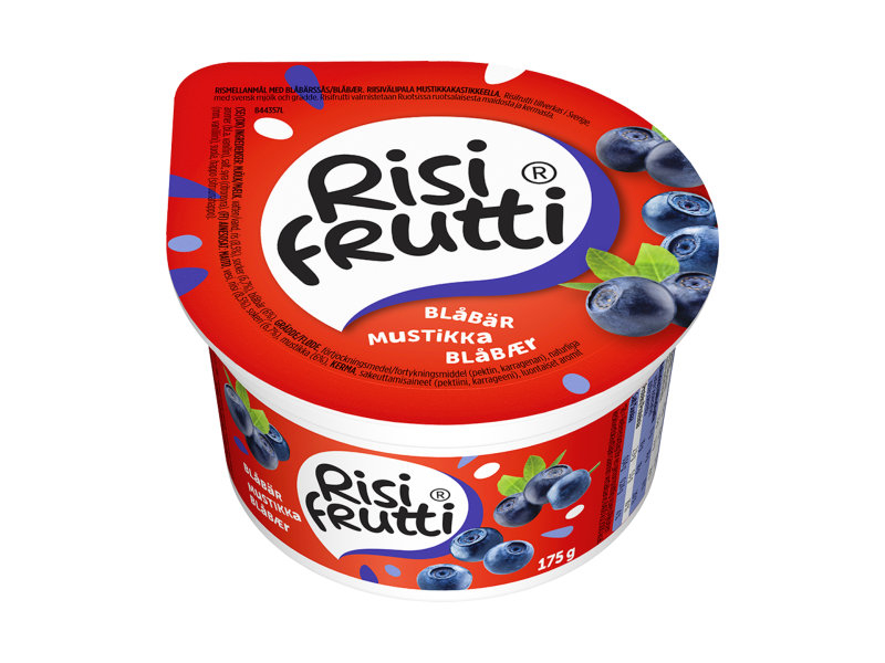 Risifrutti Original Blåbär, 175g, Mit ihrer Basis von natürlichen Inhaltsstoffen aus Milch, Reis und Obst - Risifrutti ® Original Snack tut gut und schmeckt.