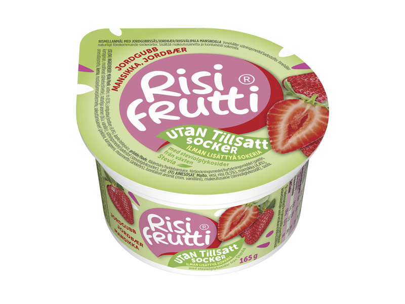 Risifrutti Jordgubb UTS, 165g, Risifrutti ohne Zuckerzusatz ist ein guter, einfacher und sättigender Snack mit natürlichen Zutaten.