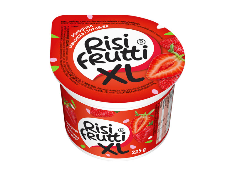 Risifrutti Original XL Jordgubb, 225g, Mit ihrer Basis von natürlichen Inhaltsstoffen aus Milch, Reis und Obst - Risifrutti ® Original Snack tut gut und schmeckt.