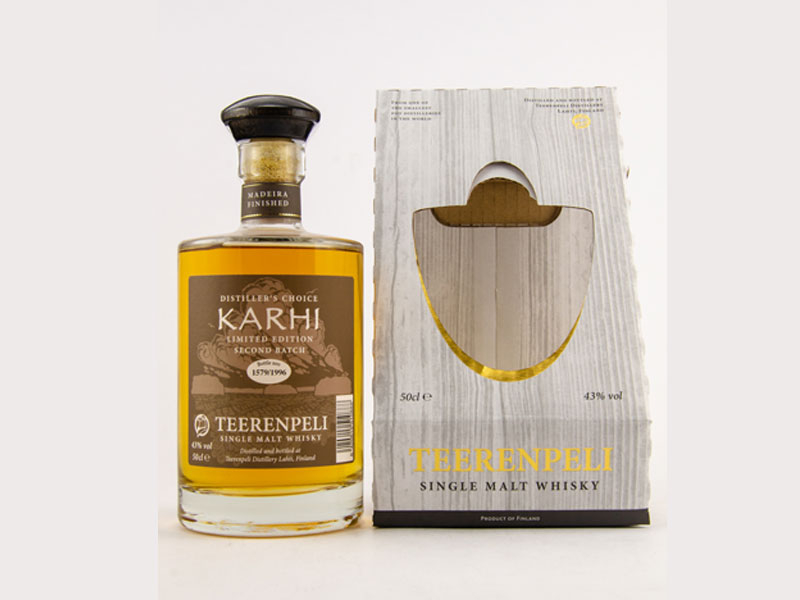 Teerenpeli KARHI - Madeira Finish, 500ml, KARHI wurde 5-7 Jahre in Bourbonfässern gereift und endet ein Jahr in Madeira-Fässern.
