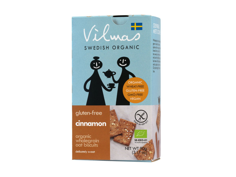 Vilmas Cinnamon Cracker, ca. 10 x 90g, Vilmas Cinnamon Cracker sind die gesündere Alternative zu herkömmlichem Kaffee-Gebäck.