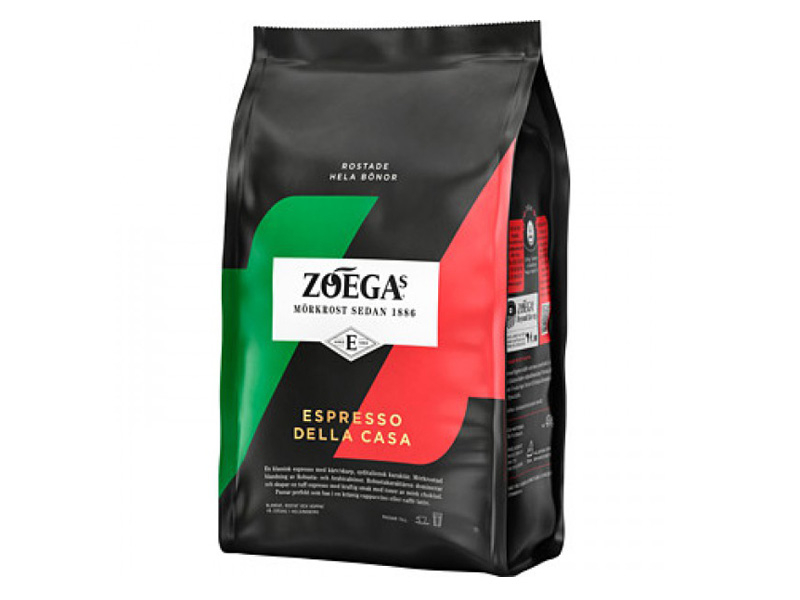 Zoegas Espresso Della Casa h B 450g, Ein klassischer Espresso mit süditalienischem Charakter. Die Mischung ist dunkel geröstet und enthält sowohl Robusta als auch Arabica Bohnen.