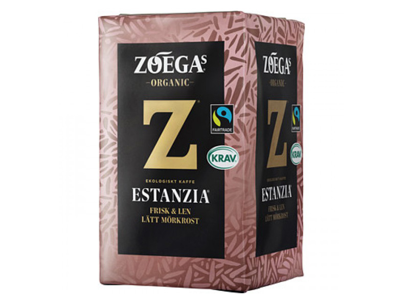 Zoegas Estanzia 450g, Estanzia ist eine Fairtrade- und KRAV-zertifizierte Mischung aus sorgfältig ausgewählten arabischen Bohnen.