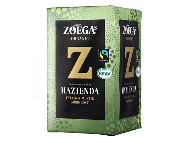 Zoegas Hazienda 450g, Hazienda ist eine Fairtrade- und KRAV-zertifizierte Mischung aus 100% ausgewachsenen arabischen Bohnen.