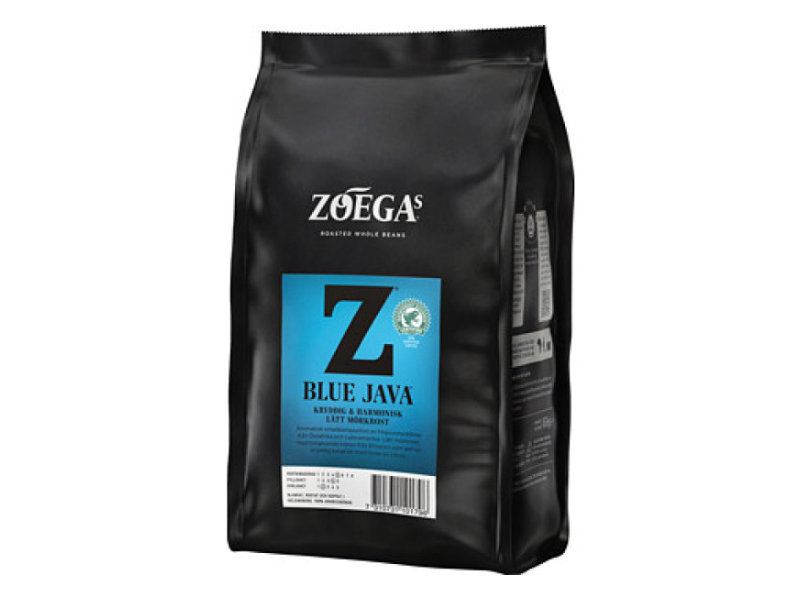 Zoegas Blue Java h B 450g, Blue Java ist eine geschmackvolle Komposition aus sorgfältig ausgesuchten arabischen Bohnen.
