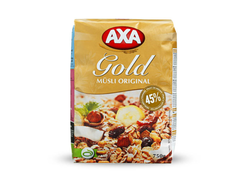 AXA Gold Müsli Original 750g, Gold Original Müsli mit 45% Früchten und Nüssen.