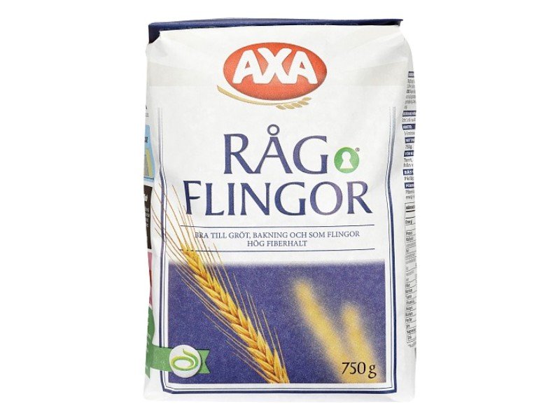 AXA Rågflingor 750g, Gut für Porridge, Müsli oder im Brot.
