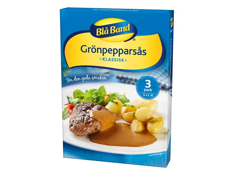 Blå Band Grönpepparsås 3x2dl, Blå Band klassische Saucen hilft Ihnen, dass das Abendessen schnell und einfach zu einem Erfolg wird.