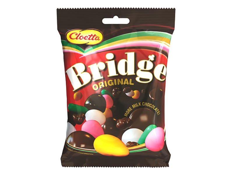 Cloetta Bridge original, 180g, Bridge ist eine klassische Süßigkeitenerfahrung, so vielfältig und reich an Aromen, dass jeder seinen Favoriten findet.