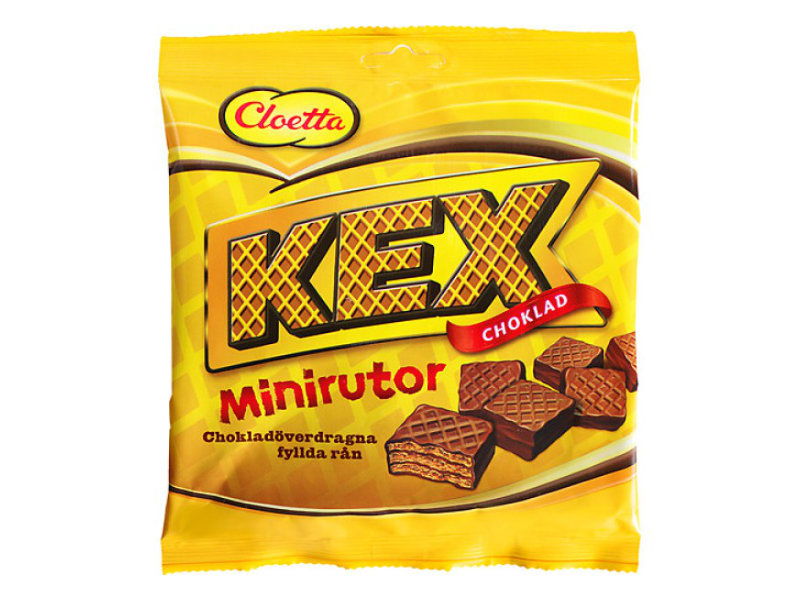 Cloetta Kexchoklad Minirutor, 150g, Keksschokolade Minibars sind kleine quadratische Snacks.