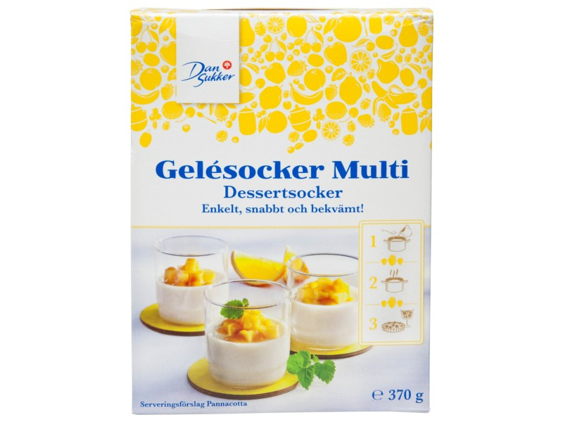 Dansukker Gelésocker Multi 370g, Fruit Cake mit Gelé, Mousse, Panna Cotta und Pudding - können Sie jetzt alles schnell und einfach selbst machen.