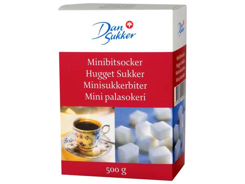 Dansukker Minibitsocker 500g, Minibitsocker Zuckerwürfel sind kleine harte Zuckerstücke, die sich langsam auflösen.