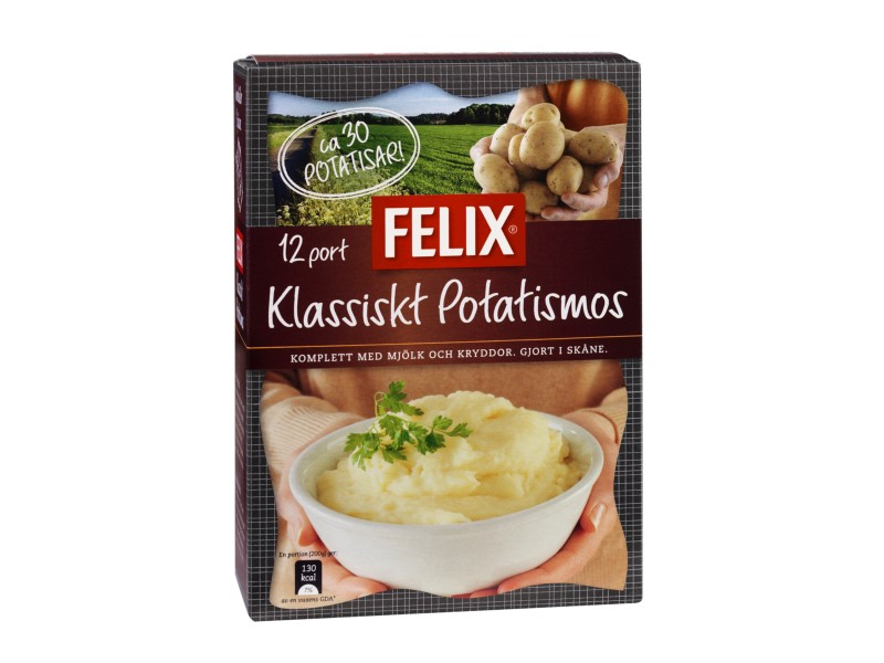 Felix Klassiskt potatismos 12 portioner, 444g, Ein klassikes Kartoffelpüree mit Kartoffeln aus Skåne mit etwa 30 Kartoffeln.