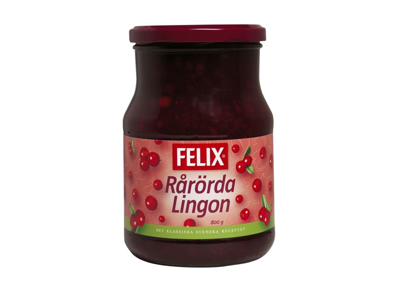 Felix Rårörda lingon, 800g, Felix Preiselbeeren sind so gut wie hausgemacht. Mit einem extra höheren Fruchtanteil.
