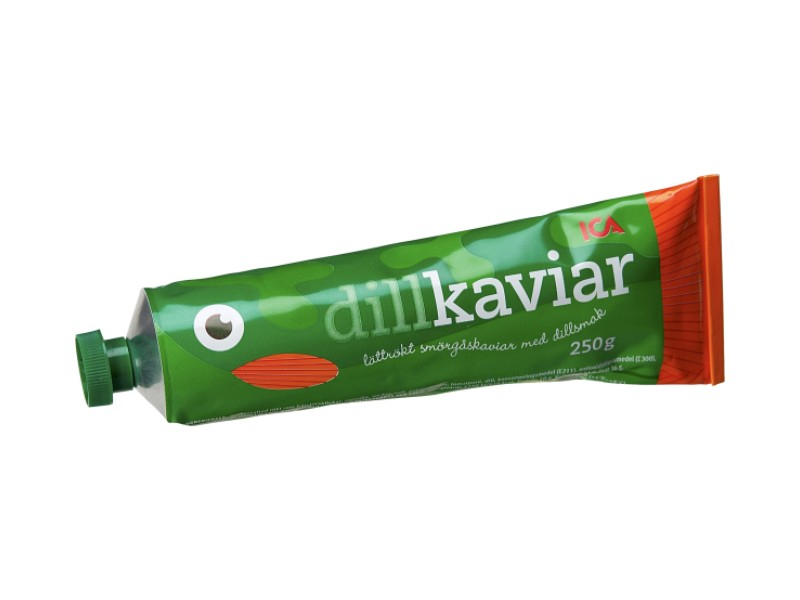 ICA Dillkaviar 250g, Leicht geräucherter Kaviar mit Dillgeschmack.