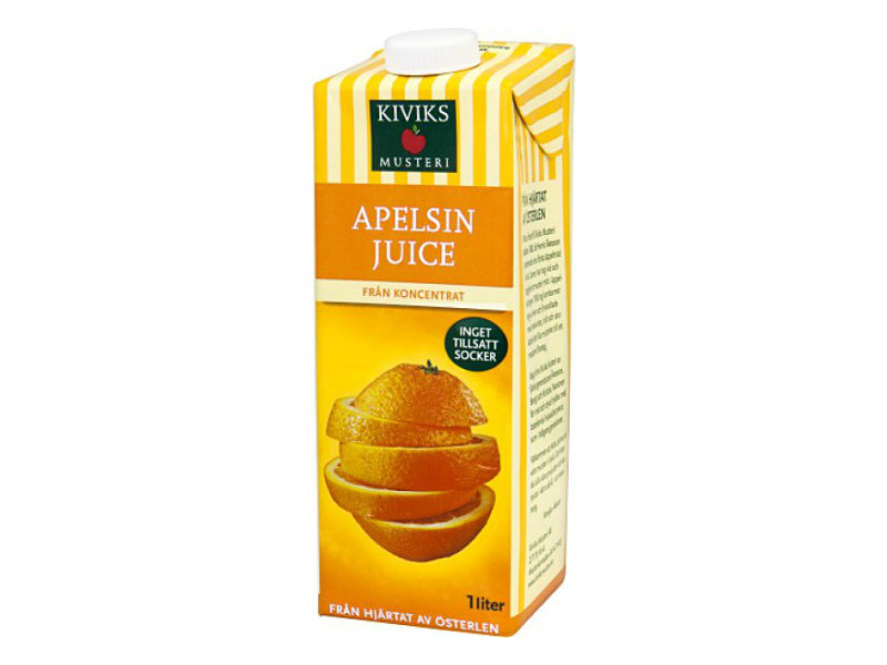 Kiviks Apelsinjuice, 1000ml, Frisch gepresster Orangensaft, voller Vitamin C.