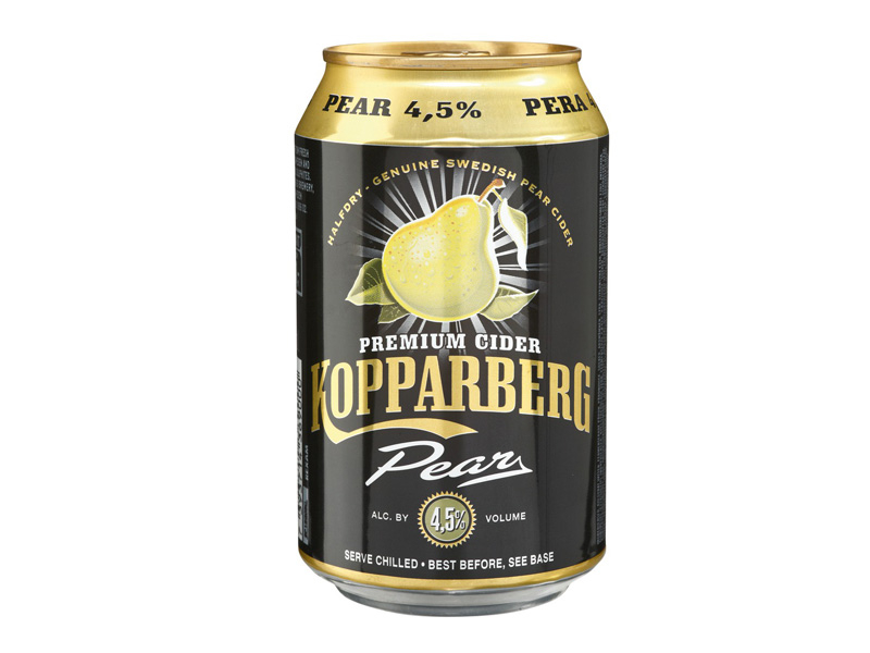 Kopparbergs Päroncider 24x330ml, Quellwasser mit Birnensaft, 4,5% Vol Alkohol  Preis beinhaltet den schwedischen Dosenpfand.