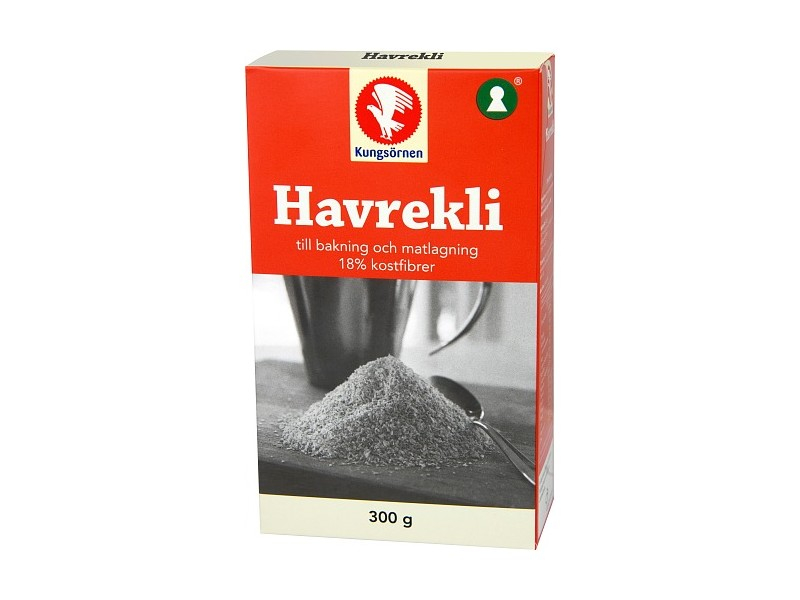 Kungsörnen Havrekli 300g, Haferkleie enthält 18 Gramm Ballaststoffe pro 100 g.