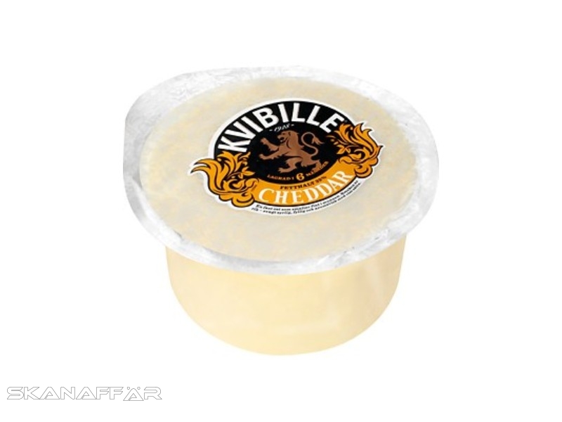 Kvibille® Cheddar Lagrad 32% 1400g, Kvibille Cheddar-Käse ist eine würziger, vollmundiger Käse mit einem ausgeprägten Salzgehalt , Säure und Bitterkeit, angenehm ausgewogen.