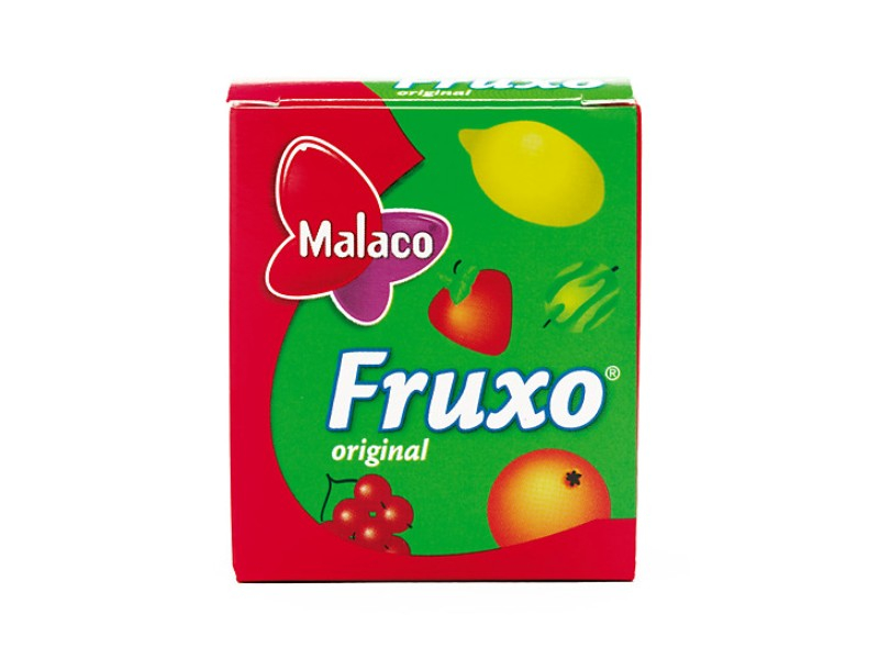 Malaco Fruxo, 20g, Fruxos sind, wie der Name schon sagt, Bonbons mit Aromen von Früchten.