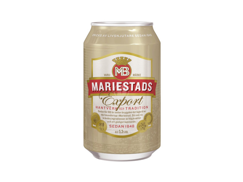 Mariestads Export 5,3% 24x330ml, Mariestads Export ist ein bernsteinfarbenes und charaktervolles Bier.