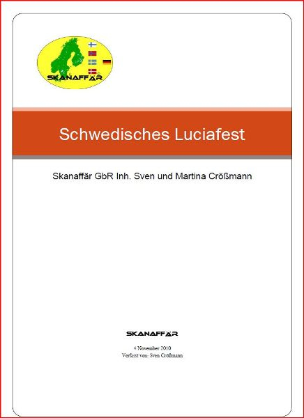 Schwedisches Luciafest: Inhalt und download: Luciafest - Lucialied - Lussekatten