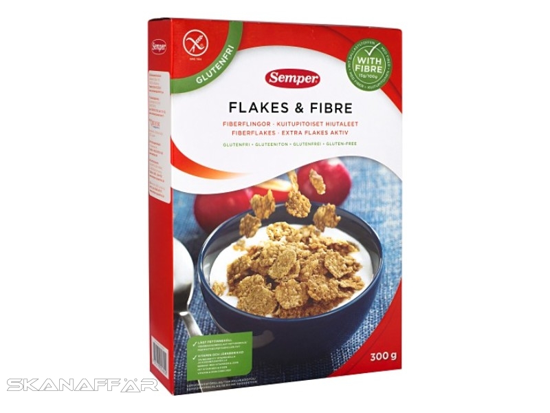 Semper Flakes & Fibre Flingor 300g, Eine gute Wahl, für den Körper und die Seele, so daß Sie sich während des Tages gut fühlen.