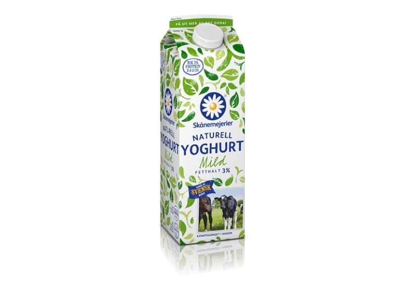 Skånemejerier Naturell Mild Yoghurt 3%, 1000ml, Milder Joghurt von Skånemejerier, naturell und mit 3% Fett, einfach gut.