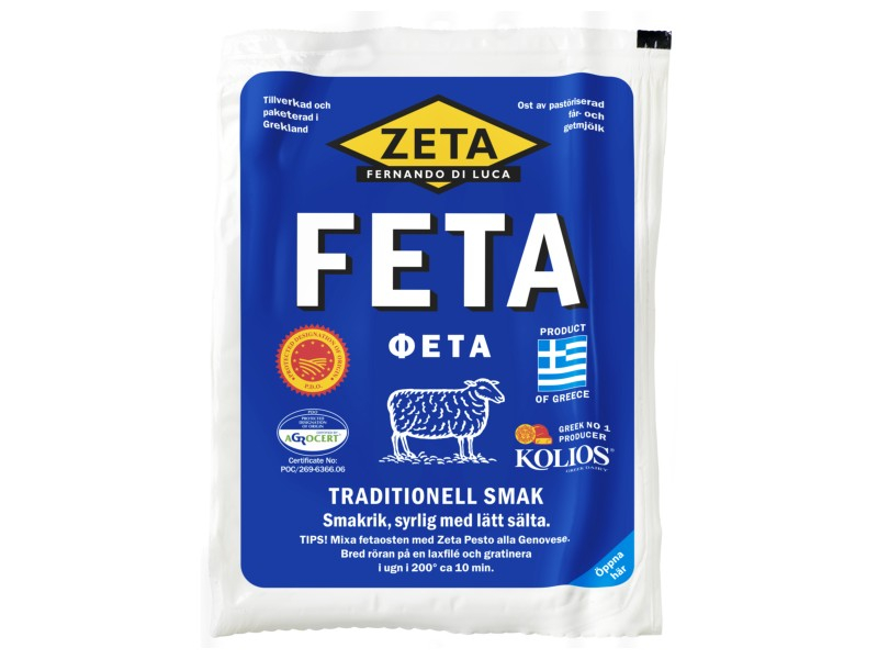 Zeta Feta 150g, Zetas Feta hat einen ausgeprägten Charakter der Schaf- und Ziegenmilch.